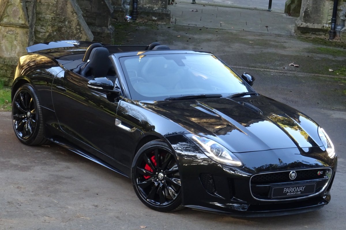 jaguar f type black convertible